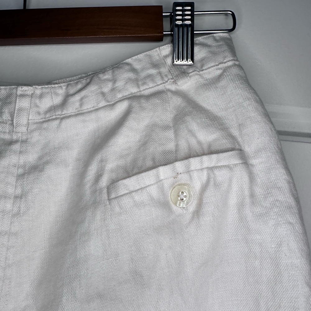 Ralph Lauren Elegant Cream Linen Shorts - Picture 12 of 13